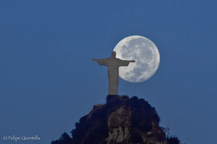 Christ, the Redeemer with the moon behind it