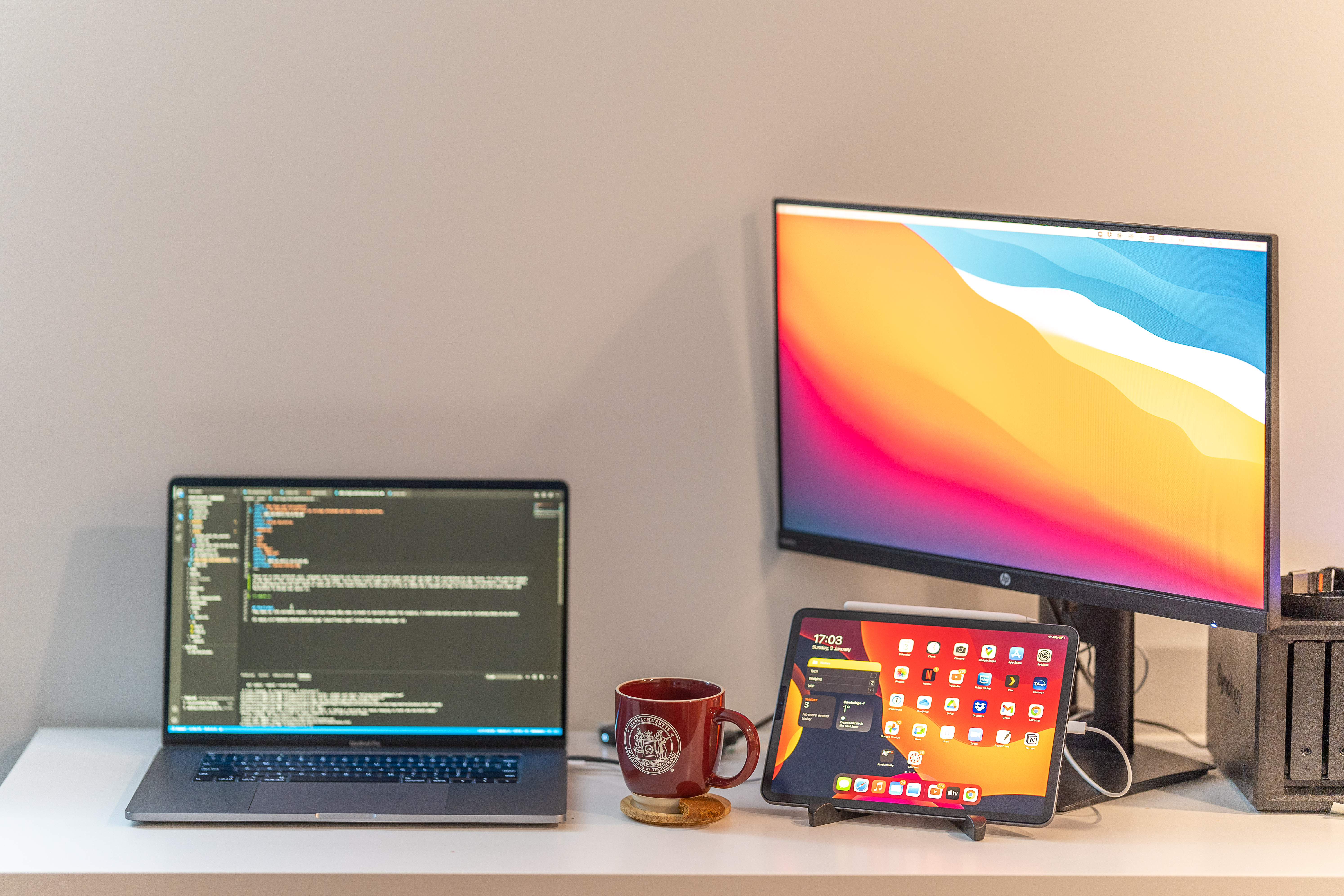 My current (Jan 2021) setup for coding this blog.